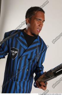 Garson STANDING POSE WITH KATANA AND SHOTGUN